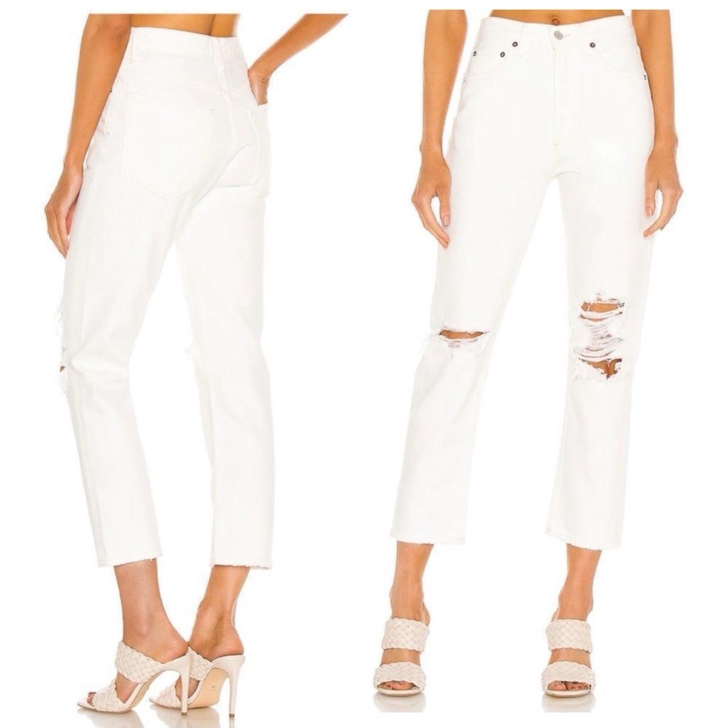 Agolde Riley High Rise Straight Crop Jeans Womens Size 28